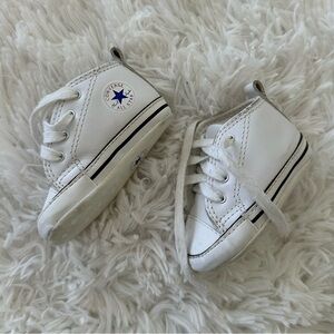 Converse Baby All White High Top Crib Shoes Sneakers